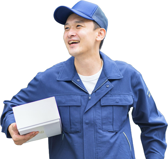荷物を持つドライバー
